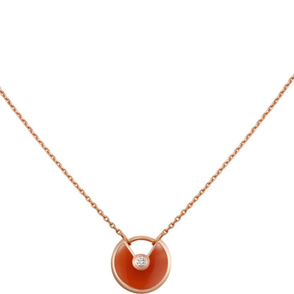 [⭐Spark]AMULETTE GOLD CARNELIAN ONYX NECKLACE