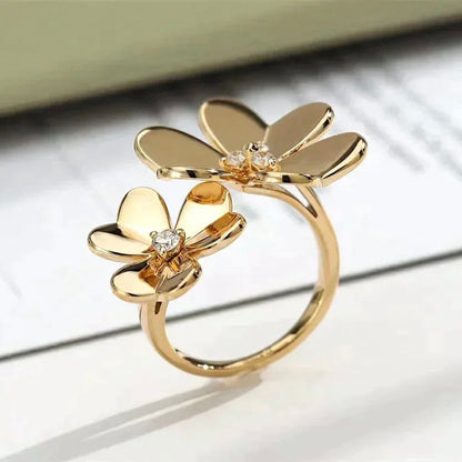 [⭐Spark]CLOVER COMOS GOLD DIAMOND RING