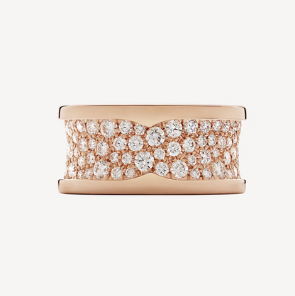 [⭐Spark]ZERO 1 WITH PAVED DIAMONDS ON THE SPIRAL RING