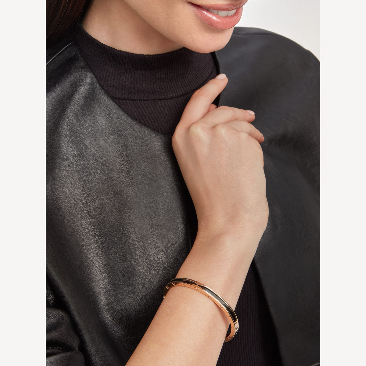 [⭐Spark]ZERO 1 PINK GOLD WITH BLACK CERAMIC BRACELET