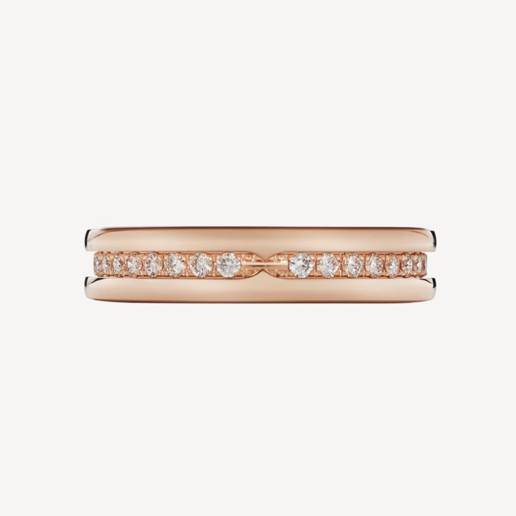 [⭐Spark]ZERO 1 ONE-BAND PAVED DIAMONDS ON THE SPIRAL RING