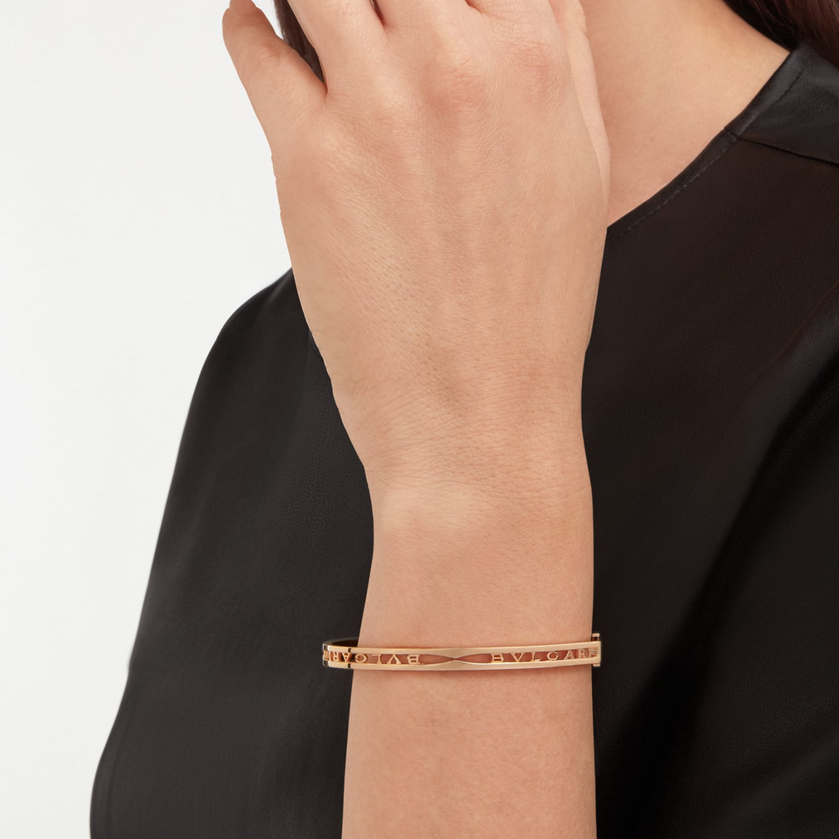 [⭐Spark]ZERO 1 SPIRAL LOGO PINK GOLD BRACELET