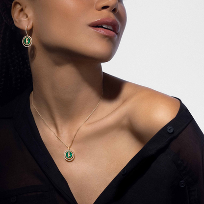 [⭐Spark]Demo MOVE 1 DIAMOND MALACHITE GOLD DIAMOND NECKLACE