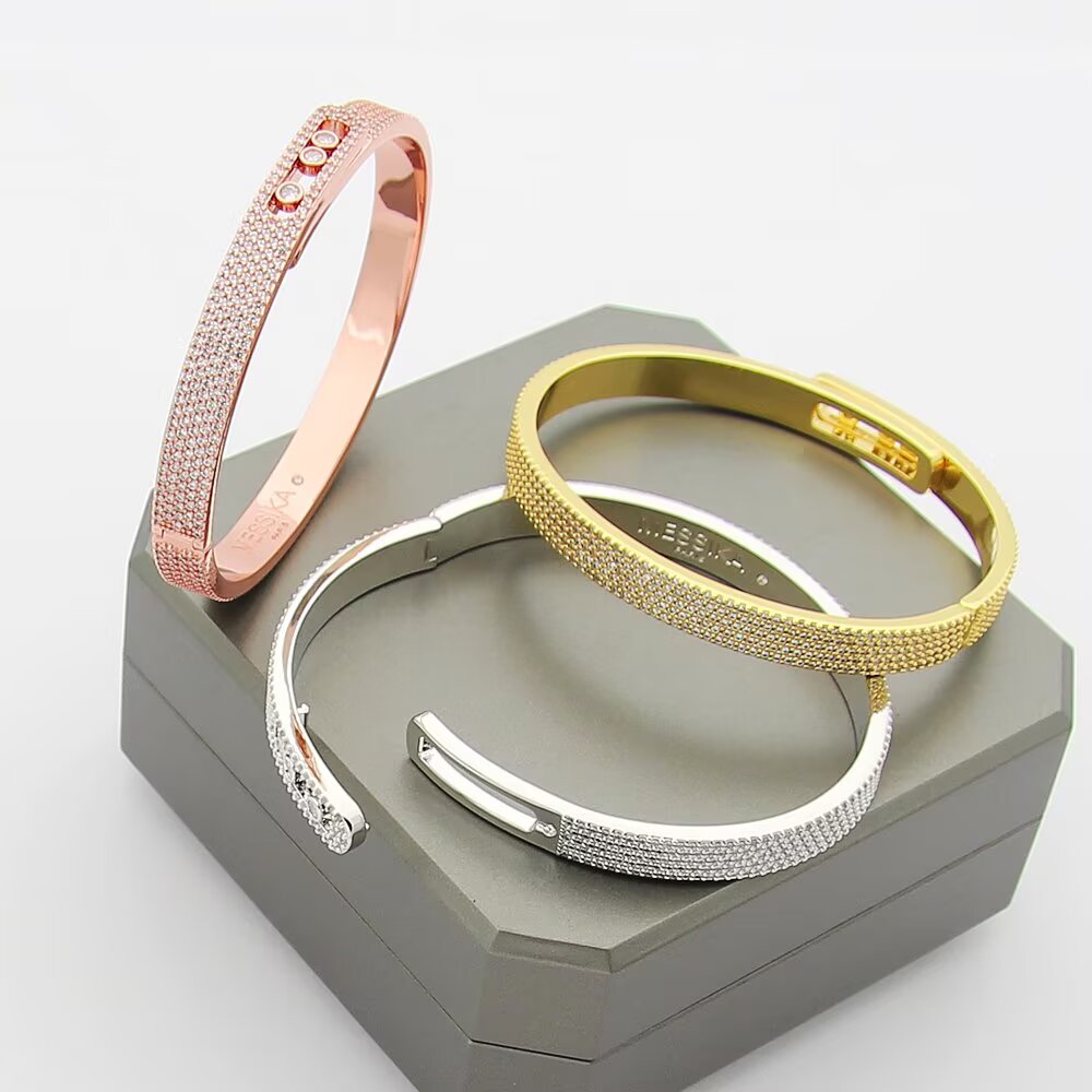 [⭐Spark]Move Noa Full Pavé Diamond Bangle Bracelet