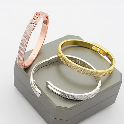 [⭐Spark]Move Noa Full Pavé Diamond Bangle Bracelet