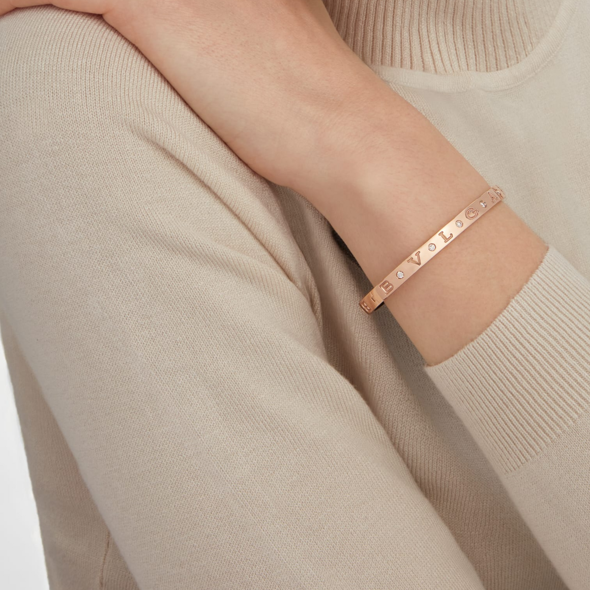 [⭐Spark]ZERO 1 PINK GOLD 12 DIAMONDS BRACELET