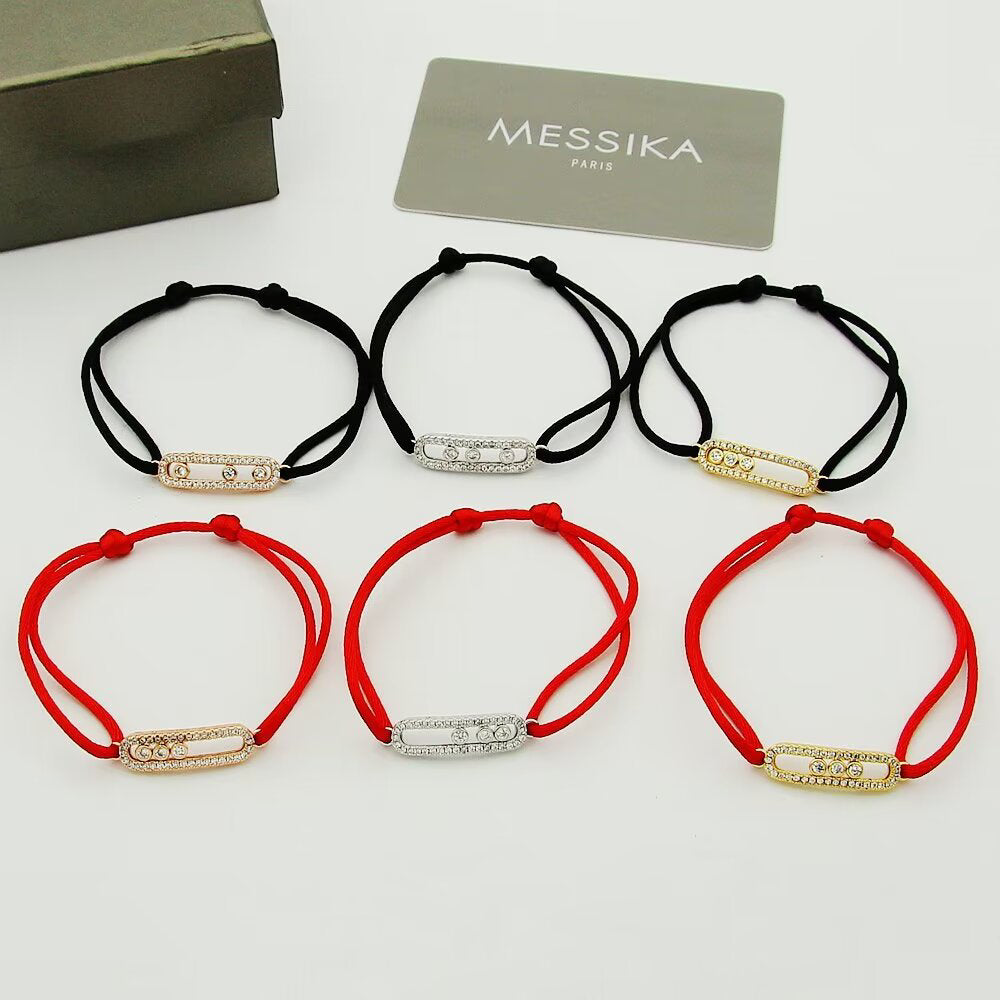 [⭐Spark]Messika Care(s) pink cord pavé bracelet