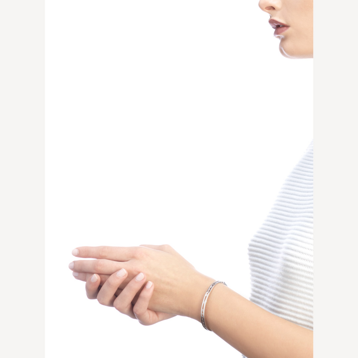 [⭐Spark]ZERO 1 SPIRAL LOGO SILVER BRACELET