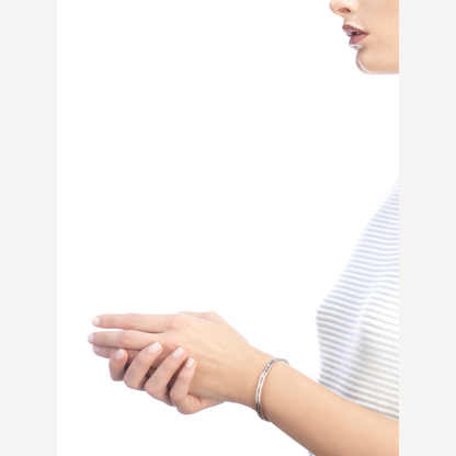 [⭐Spark]ZERO 1 SPIRAL LOGO SILVER BRACELET