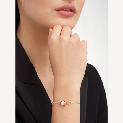 [⭐Spark]ZERO 1 SOFT PINK GOLD AND WHITE CERAMIC BRACELET