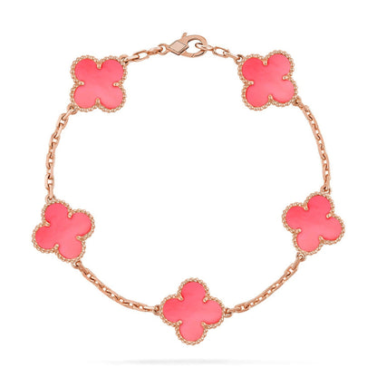 [⭐Spark] CLOVER 5 MOTIFS  PINK MOP BRACELET COLLECTION
