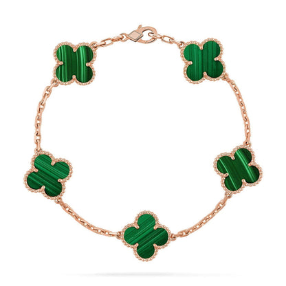 [⭐Spark] CLOVER 5 MOTIF MALACHITE BRACELET COLLECTION