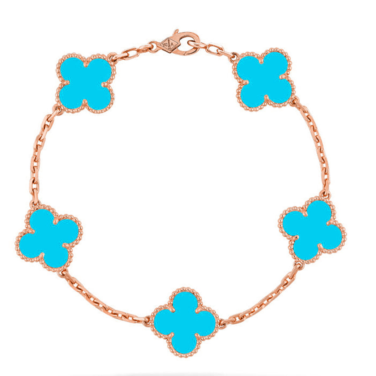 [⭐Spark] CLOVER 5 MOTIF TURQUOISE BRACELET COLLECTION