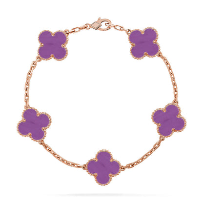[⭐Spark] CLOVER 5 MOTIF VIOLET BRACELET COLLECTION