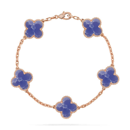 [⭐Spark]CLOVER 5 MOTIF BLUE VEINS BRACELET COLLECTION