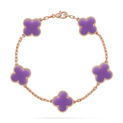 [⭐Spark]CLOVER 5 MOTIF LIGHT PURPLE BRACELET COLLECTION