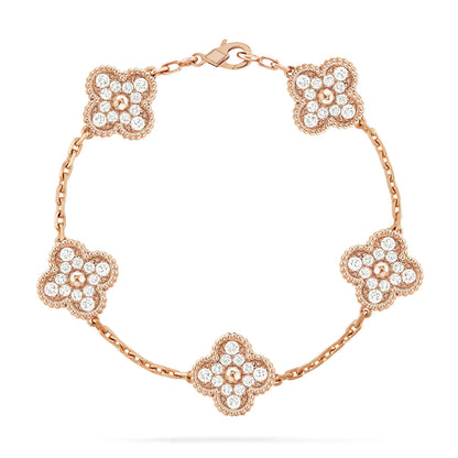 [⭐Spark] CLOVER 5 MOTIF FULL DIAMOND BRACELET COLLECTION