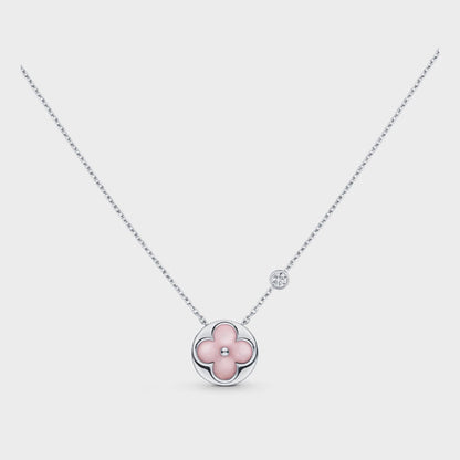 [⭐Spark]SUN MOTIF PINK MOP SILVER BRACELET