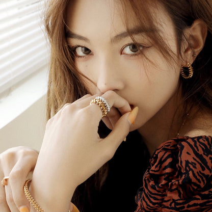 [⭐Spark]CLASH SMALL HOOP EARRINGS