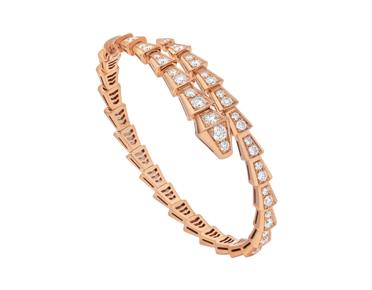 [⭐Spark]SERPENTI BRACELET 6.8MM PINK GOLD DIAMOND