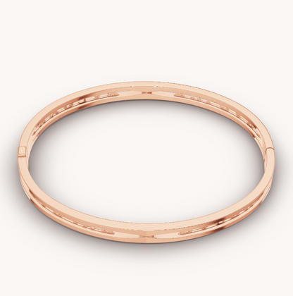 [⭐Spark]ZERO 1 SPIRAL LOGO PINK GOLD BRACELET
