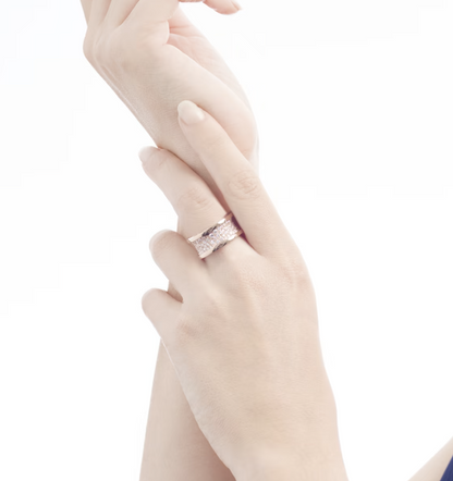 [⭐Spark]ZERO 1 WITH PAVED DIAMONDS ON THE SPIRAL RING