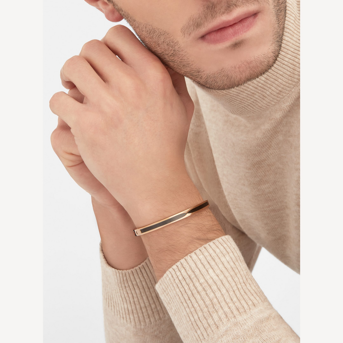 [⭐Spark]ZERO 1 PINK GOLD WITH BLACK CERAMIC BRACELET
