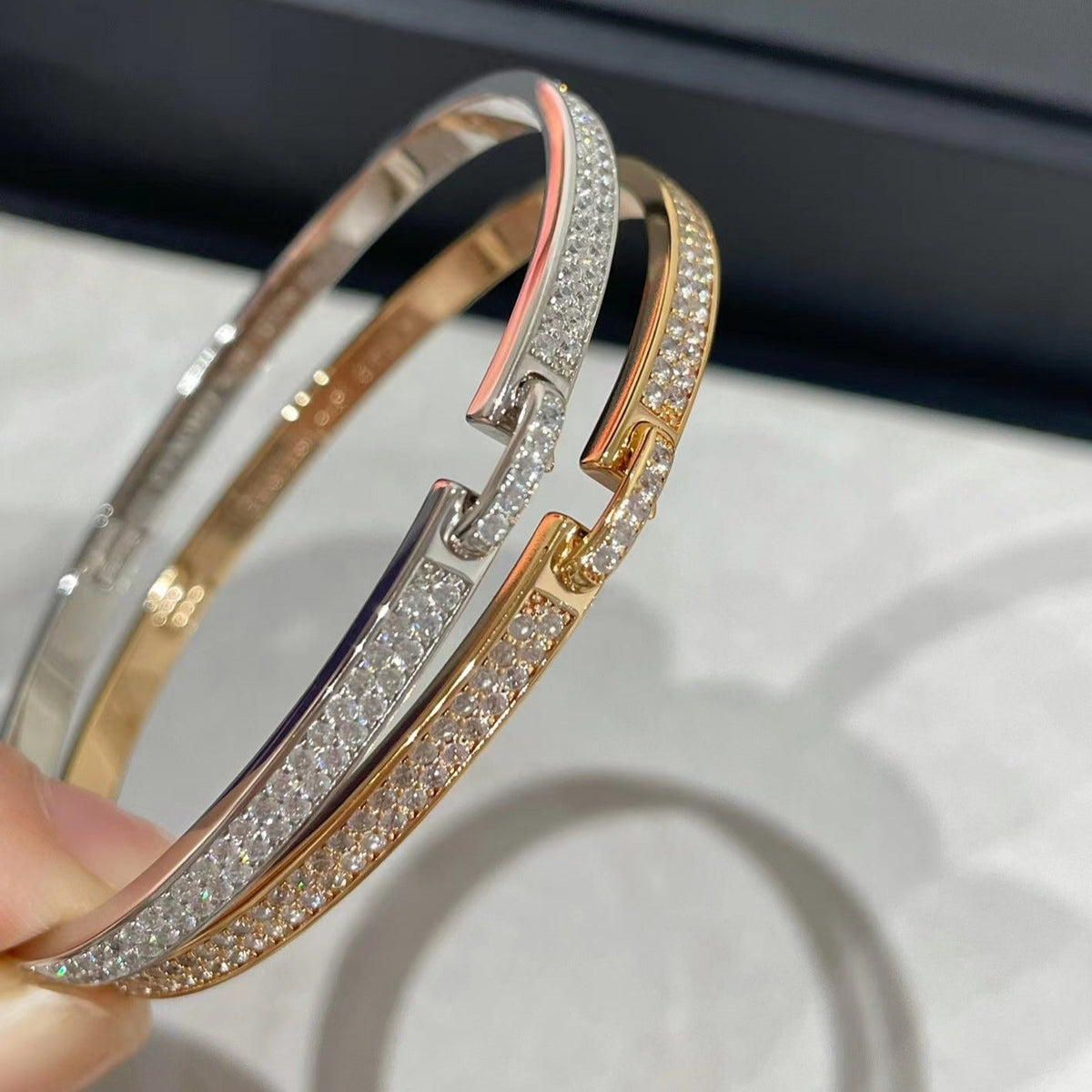 [⭐Spark]LIENS VIDENCE DIAMOND PAVED BRACELET