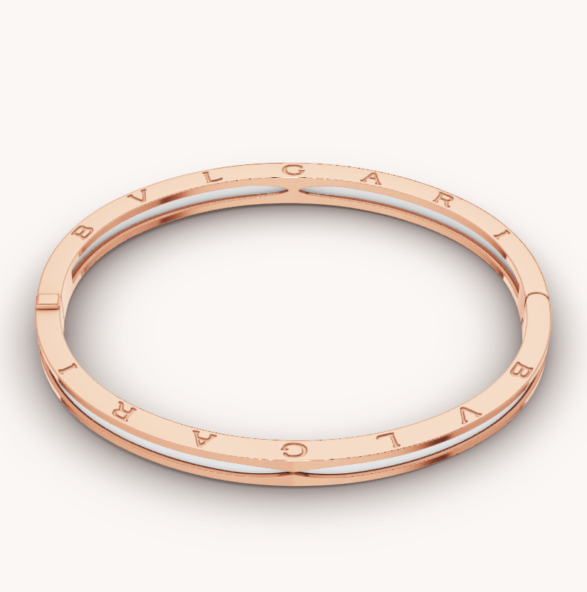 [⭐Spark]ZERO 1 PINK GOLD WITH WHITE CERAMIC BRACELET