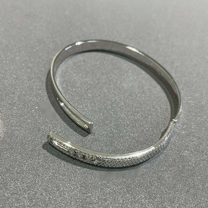 [⭐Spark]Move Noa Rose Gold Pavé Diamond Bangle Bracelet