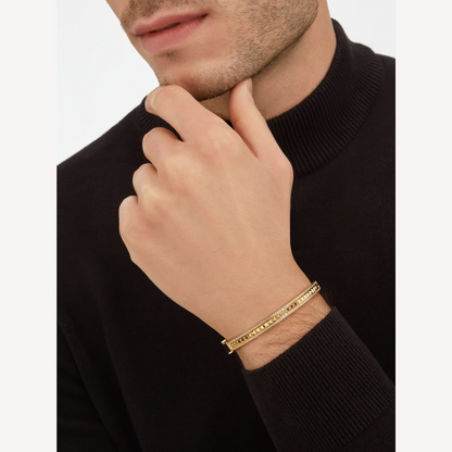 [⭐Spark]ZERO 1 SPIRAL AND PAVED DIAMOND GOLD BRACELET