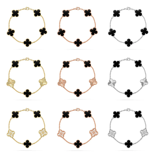 [⭐Spark] CLOVER 5 MOTIF ONYXS BRACELET COLLECTION