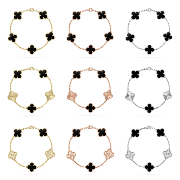 [⭐Spark] CLOVER 5 MOTIF ONYXS BRACELET COLLECTION