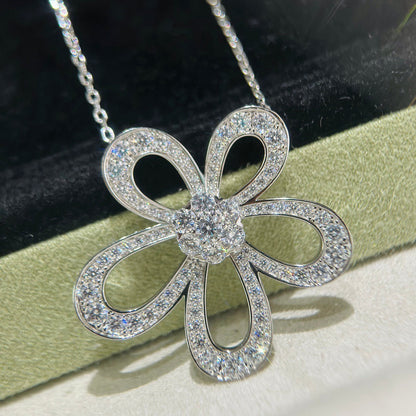 [⭐Spark]FLOWERLACE NECKLACE FULL DIAMONDS