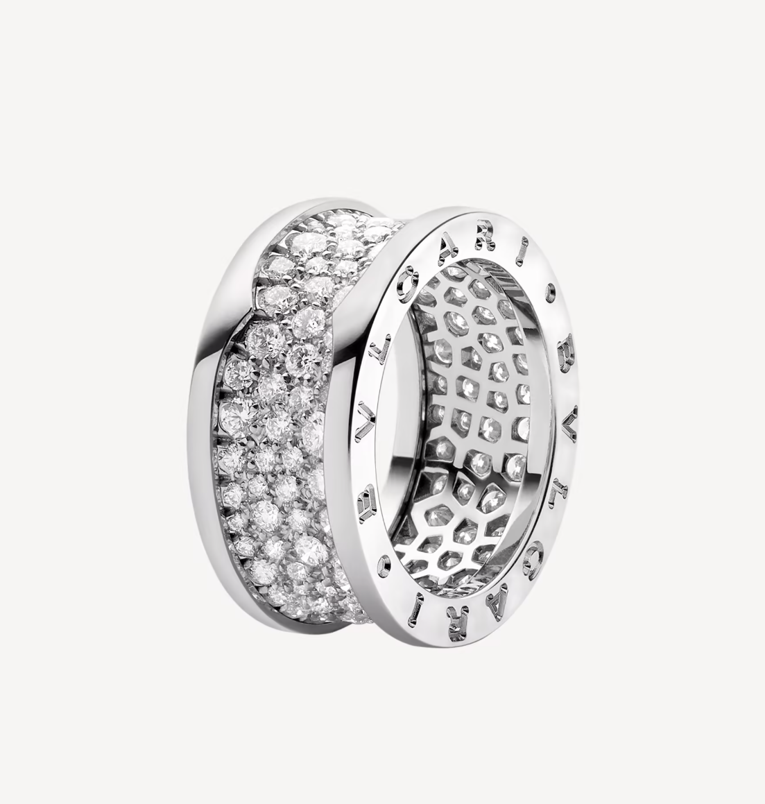[⭐Spark]ZERO 1 WITH PAVED DIAMONDS ON THE SPIRAL RING