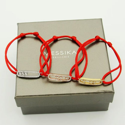 [⭐Spark]Messika Care(s) pink cord pavé bracelet