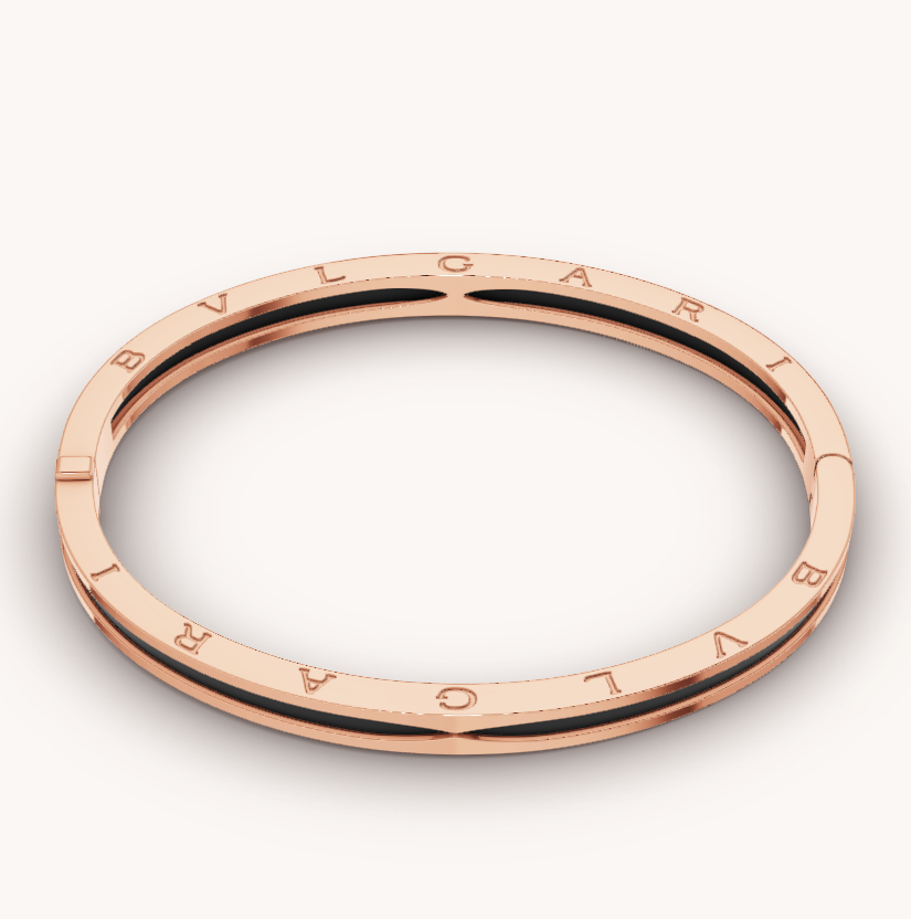 [⭐Spark]ZERO 1 PINK GOLD WITH BLACK CERAMIC BRACELET