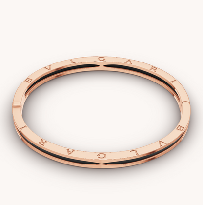 [⭐Spark]ZERO 1 PINK GOLD WITH BLACK CERAMIC BRACELET
