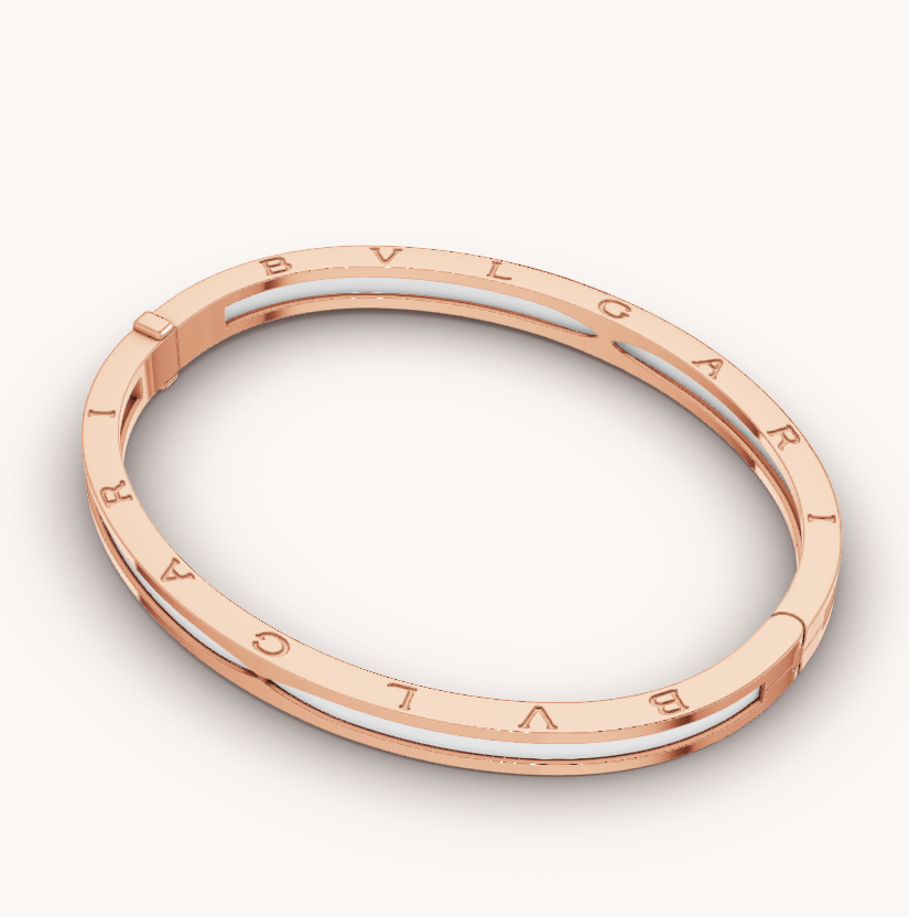 [⭐Spark]ZERO 1 PINK GOLD WITH WHITE CERAMIC BRACELET
