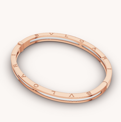 [⭐Spark]ZERO 1 PINK GOLD WITH WHITE CERAMIC BRACELET
