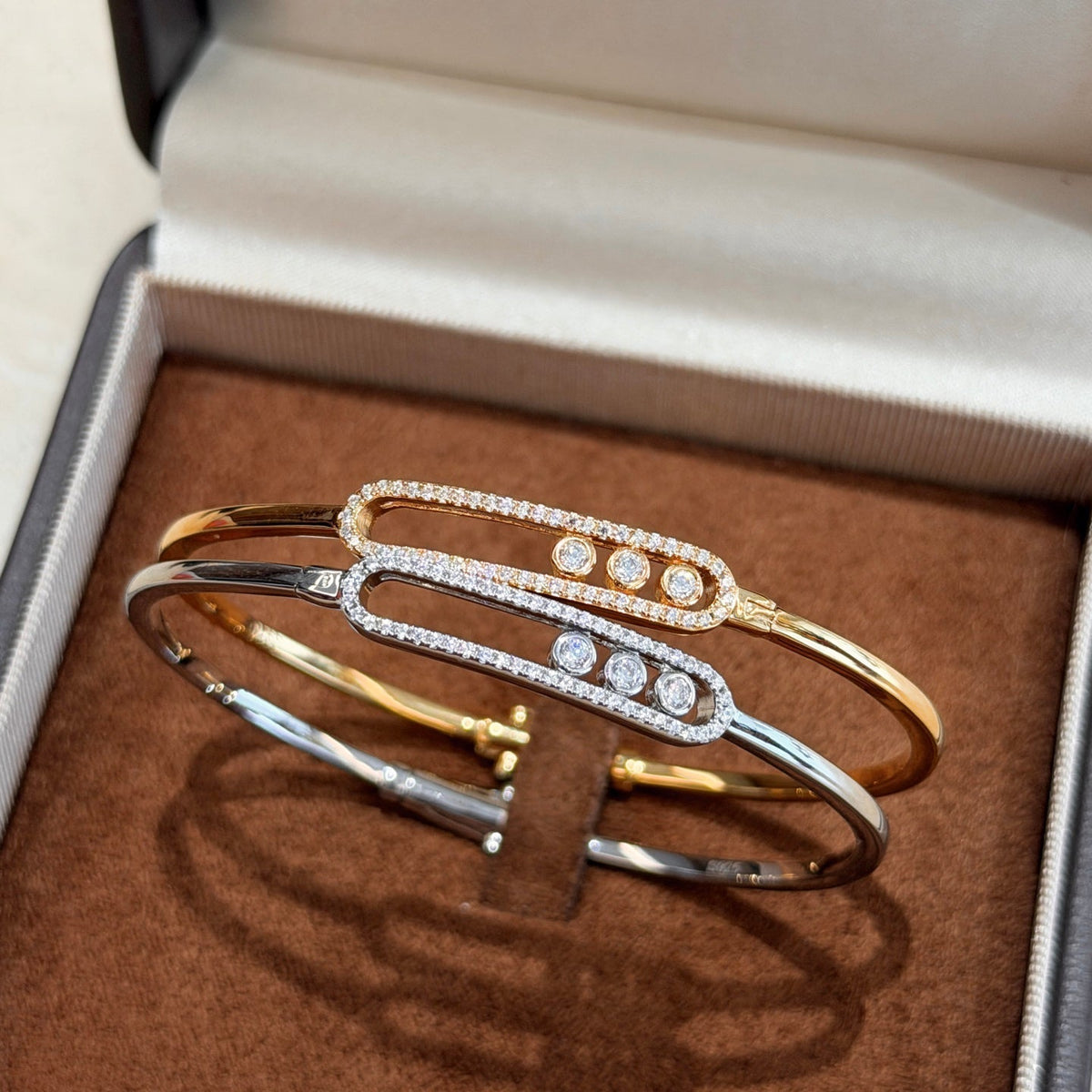 [⭐Spark]Move Pavé Diamond Bangle Bracelet M