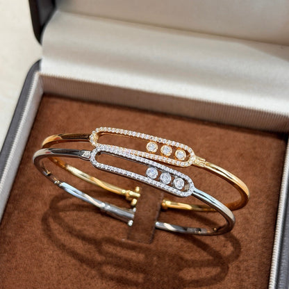 [⭐Spark]Move Pavé Diamond Bangle Bracelet M