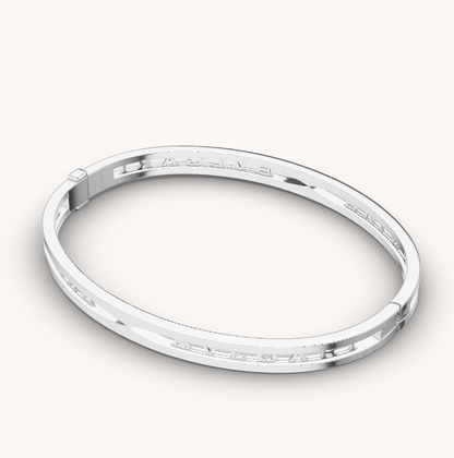[⭐Spark]ZERO 1 SPIRAL LOGO SILVER BRACELET