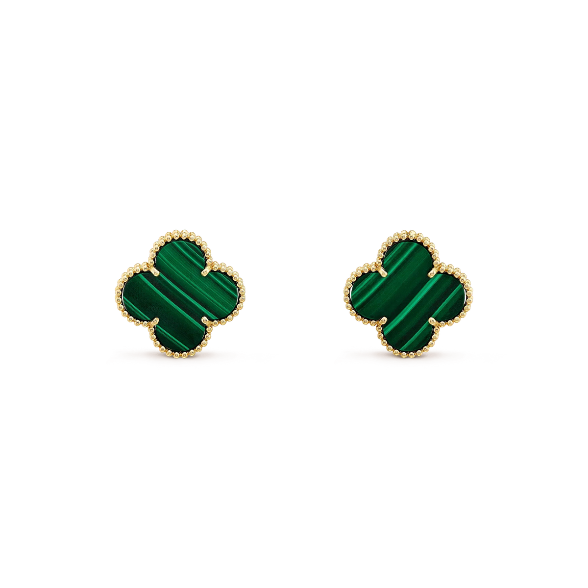 [⭐Spark]CLOVER MINI 9.5MM MALACHITE  EARRINGS