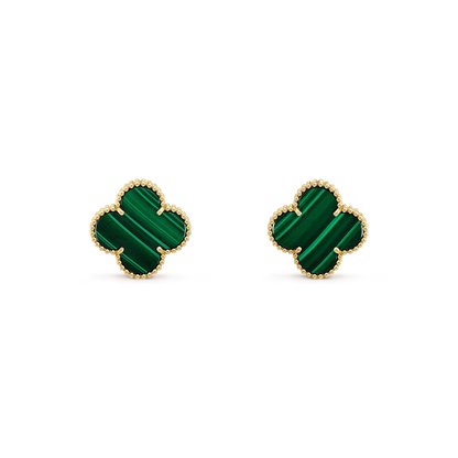 [⭐Spark]CLOVER MINI 9.5MM MALACHITE  EARRINGS