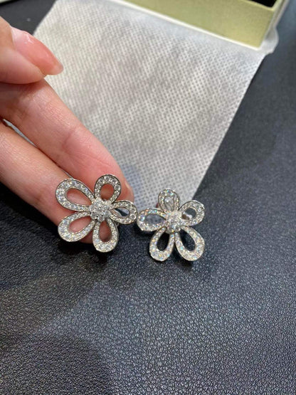 [⭐Spark]FLOWERLACE EARRINGS FULL DIAMONDS