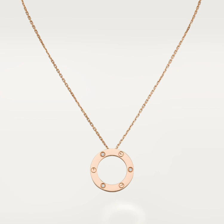 [⭐Spark]LOVE NECKLACE 16MM 3 DIAMONDS