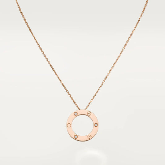 [⭐Spark]LOVE NECKLACE 16MM 3 DIAMONDS