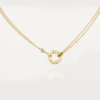 [⭐Spark]LOVE NECKLACE 16MM 2 DIAMONDS
