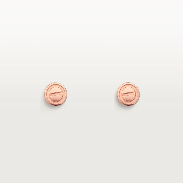 [⭐Spark]LOVE EARRINGS PINK GOLD 10MM